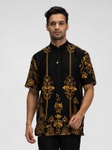 Golden Ikhat Short Sleeve Kaftan