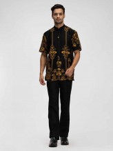 Golden Ikhat Short Sleeve Kaftan