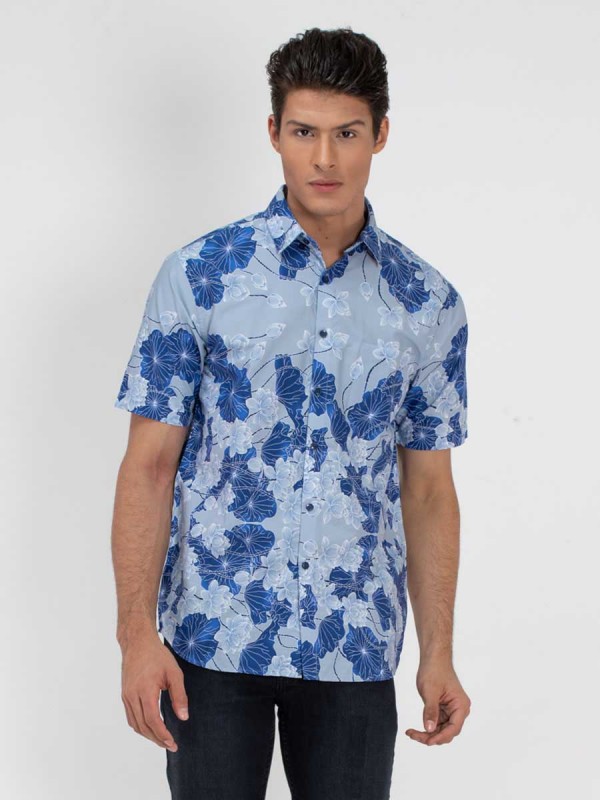 Tamaso  Lotus  Printed  Shirt