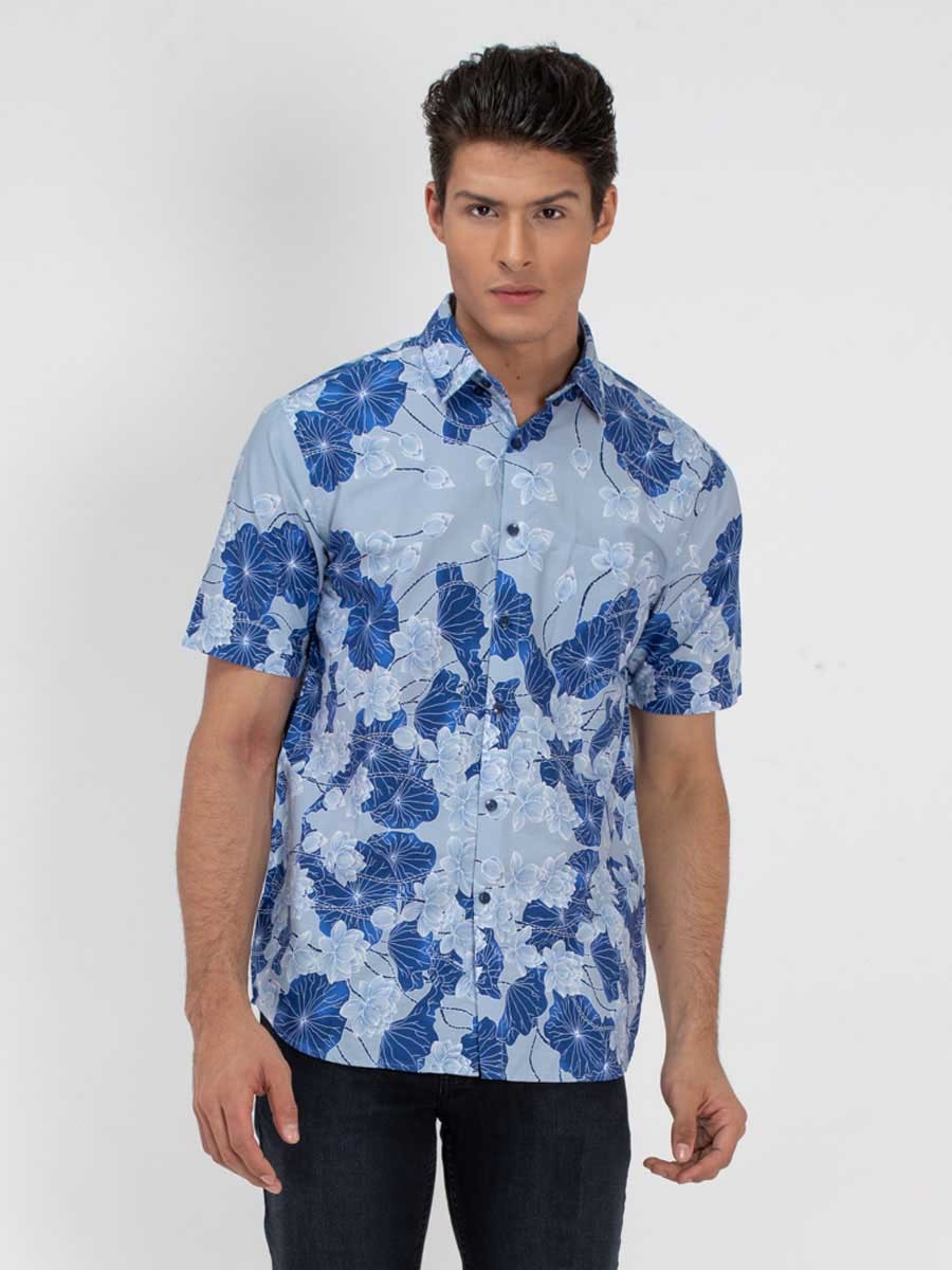 Tamaso  Lotus  Printed  Shirt