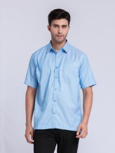 Blue Shirt Short Sleeve Less