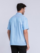 Blue Shirt Short Sleeve Less