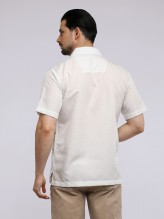 Olive Ikat Embroidery Shirt