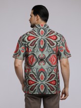 Grey Barong Ikat Shirt