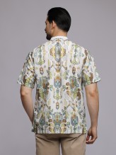 Olive Ikat Kaftan Shirt