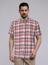 Hexa Madras Red Shirt