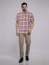 Hexa Madras Red Shirt