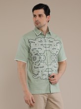 Jade Ornament Embroidery Shirt