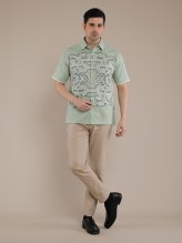 Jade Ornament Embroidery Shirt