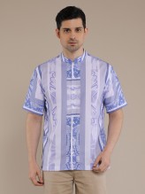 Blue Butterfly Kaftan Shirt