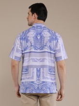 Blue Butterfly Kaftan Shirt