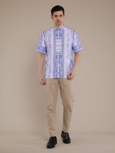 Blue Butterfly Kaftan Shirt